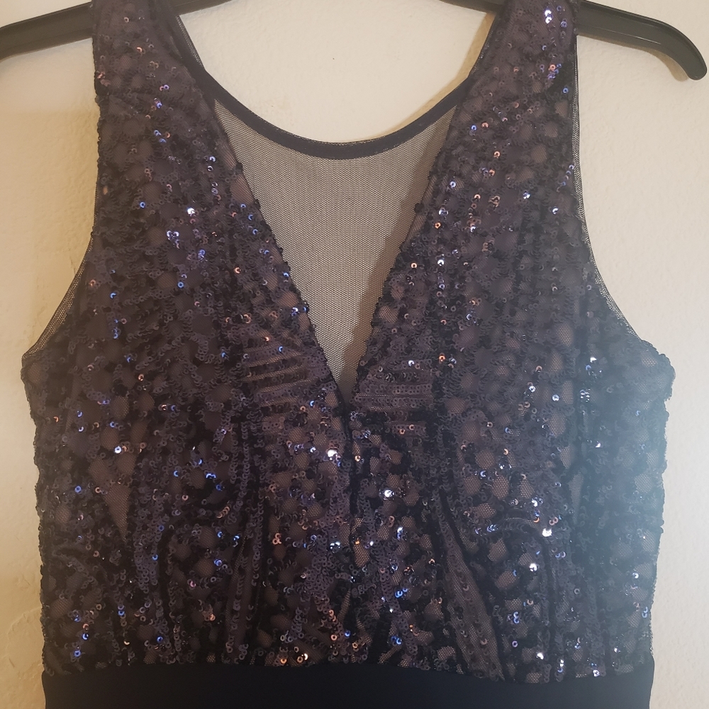 Navy Blue Evening Gown